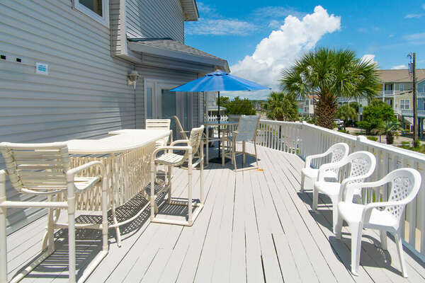 Absolute Paradise vacation home on a channel of the Cherry Grove Inlet in North Myrtle Beach  | porch view 2 | Thomas Beach Vacations