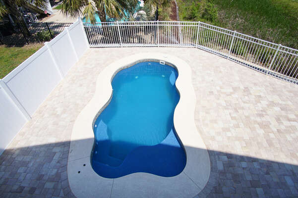 5 O'Clock Poolside - waterfront vacation home on a channel of the Cherry Grove Inlet in North Myrtle Beach | pool 5 | Thomas Beach Vacations