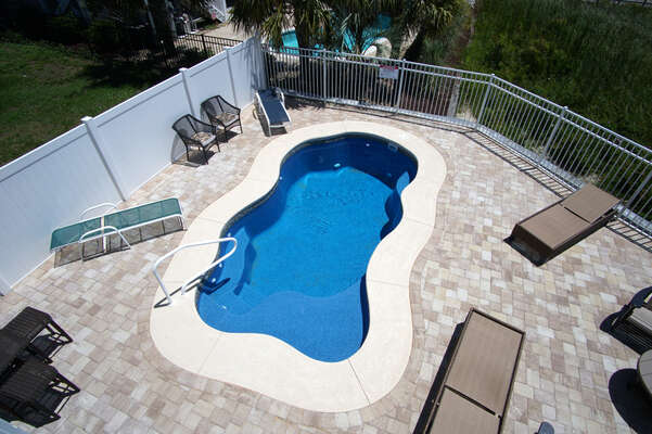 5 O'Clock Poolside - waterfront vacation home on a channel of the Cherry Grove Inlet in North Myrtle Beach | pool 4 | Thomas Beach Vacations