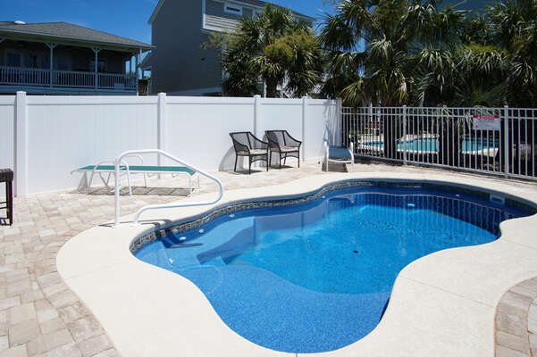 5 O'Clock Poolside - waterfront vacation home on a channel of the Cherry Grove Inlet in North Myrtle Beach | pool 2 | Thomas Beach Vacations