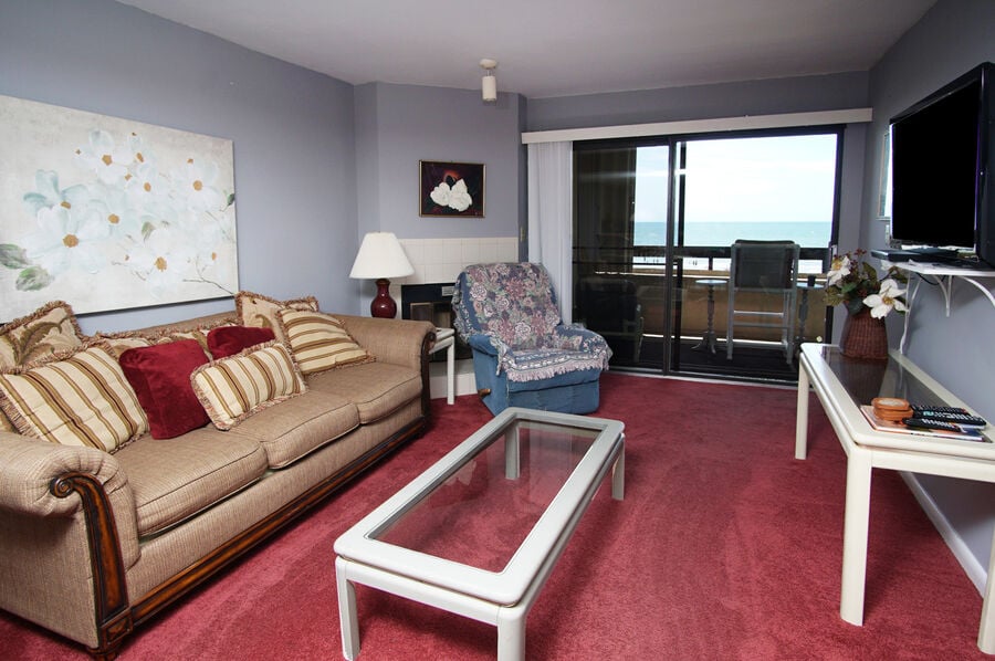 Sea Pointe 204 - oceanfront condo in Cherry Grove Beach in North Myrtle Beach | guest room view 1 | Thomas Beach Vacations