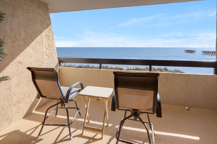 Sea Pointe 306 - oceanfront condo in Cherry Grove Beach in North Myrtle Beach | balcony view 1 | Thomas Beach Vacations