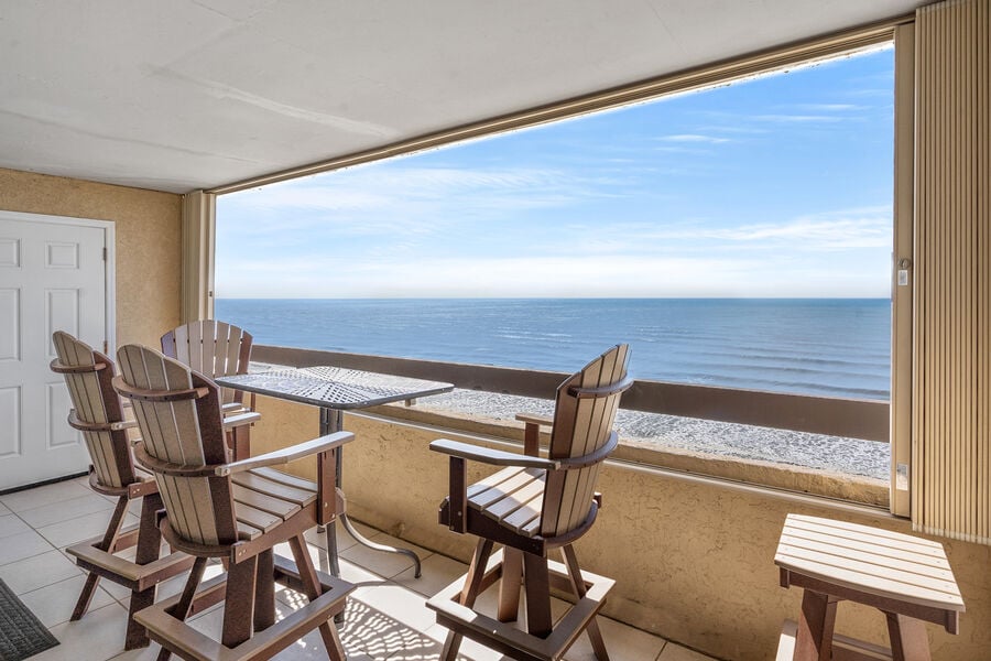 Sea Pointe 807 - oceanfront condo in Cherry Grove Beach in North Myrtle Beach | balcony view 1 | Thomas Beach Vacations