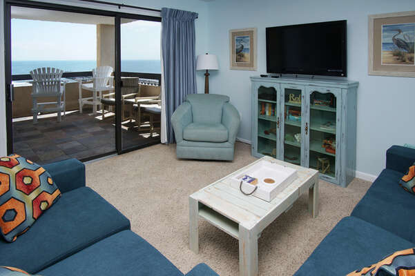 Sea Pointe 609 - oceanfront condo in Cherry Grove Beach in North Myrtle Beach | guest room view 1 | Thomas Beach Vacations