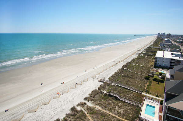 Paradise Pointe 11A - oceanfront condo in Cherry Grove Beach in North Myrtle Beach | balcony view 3 - beach | Thomas Beach Vacations