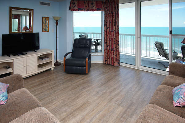 Paradise Pointe 11A - oceanfront condo in Cherry Grove Beach in North Myrtle Beach | guest room view 1 | Thomas Beach Vacations