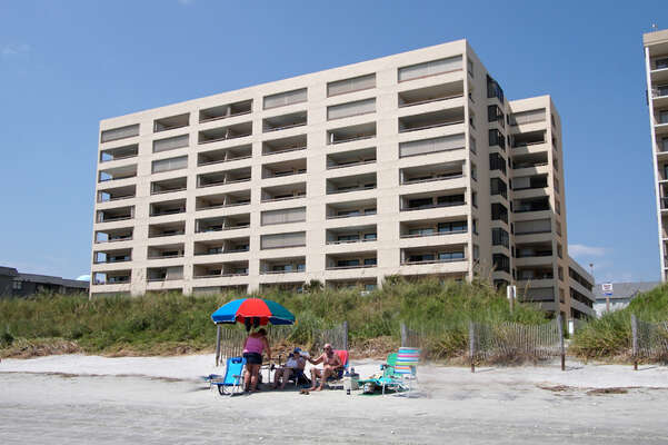 Sea Pointe 707 - oceanfront condo in Cherry Grove Beach in North Myrtle Beach | building | Thomas Beach Vacations