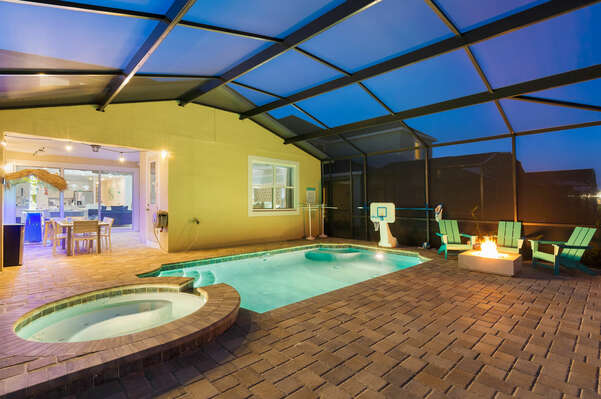 Enjoy your pool at any time of day or night