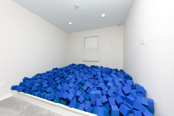 This home features a secret playroom foam pit off of the pirate bedroom!