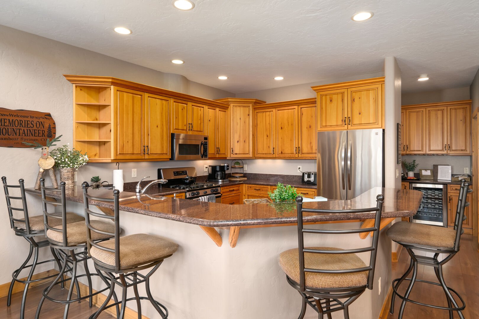 Large Fully Equipped Kitchen in Steamboat Springs Townhome Rental.
