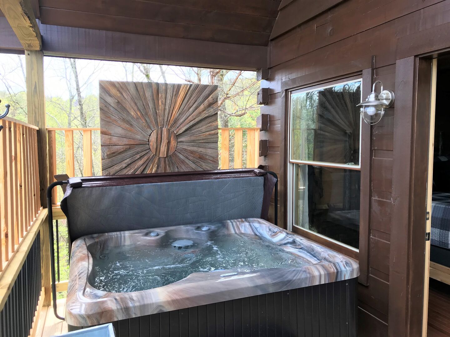 Enjoy the hot tub after a day in the Smokies.