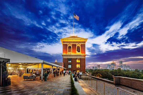 Rooftop of Ponce City Market over looking downtown