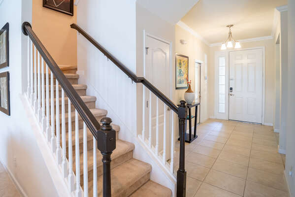 staircase and the entryway