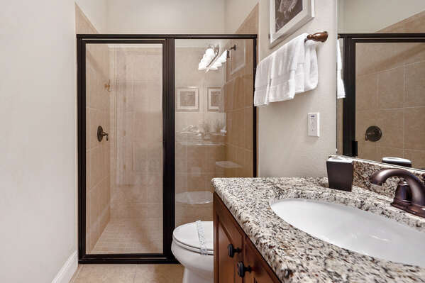 Bathroom with a  walk-in shower
