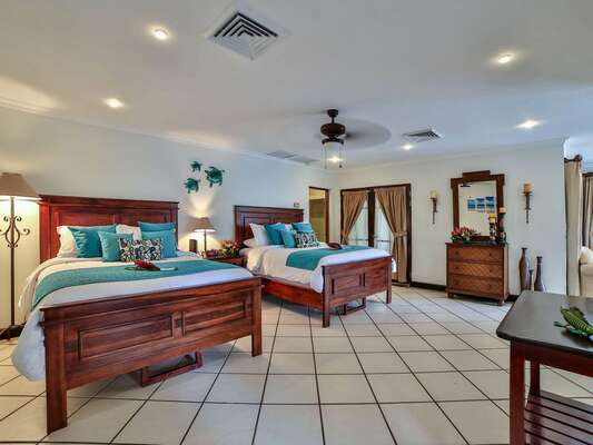Master Bedroom 2 with two comfortable queen beds