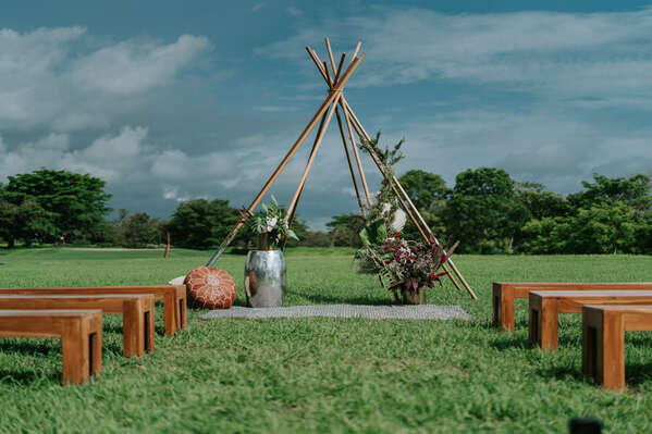 Book your event here  like this beautiful Boho Wedding Set Up