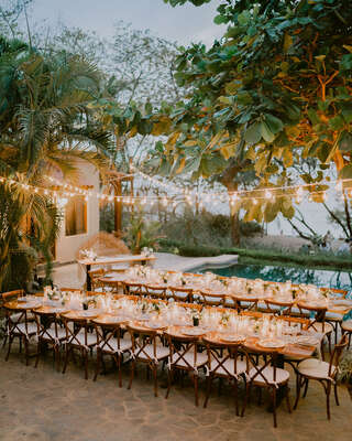 Wedding set up at Casa de Luz