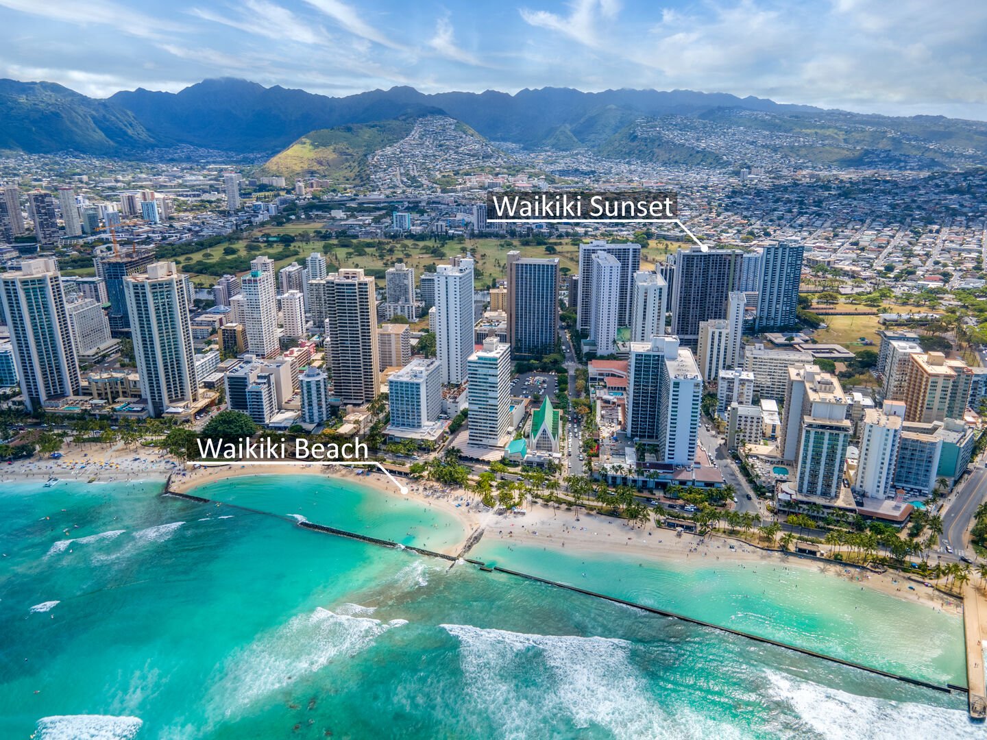 The Waikiki Sunset is within walking distance from the beach!