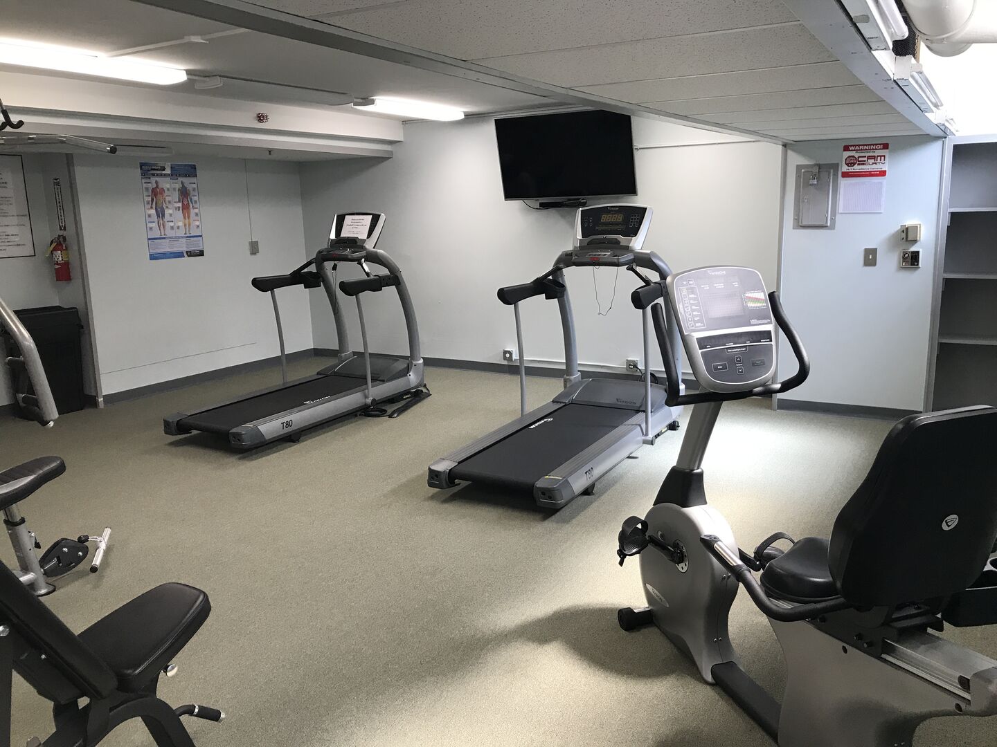 Fitness center in building
