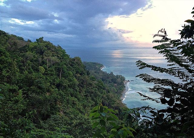 Beautiful view of the Costa Rican coastline from our jungle home