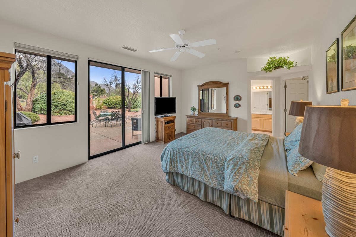 Master Bedroom With Access To Back Patio