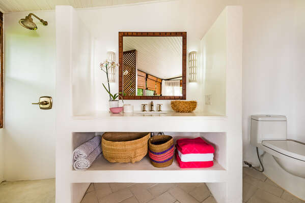 Bright and spacious, your bathroom oasis.
