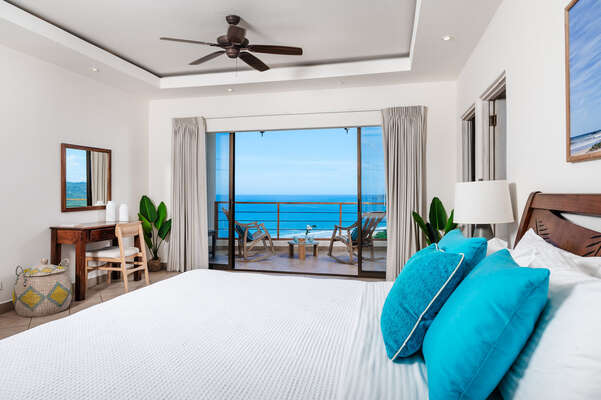 #1. Unwind in our spacious Master Bedroom, offering breathtaking Ocean Views