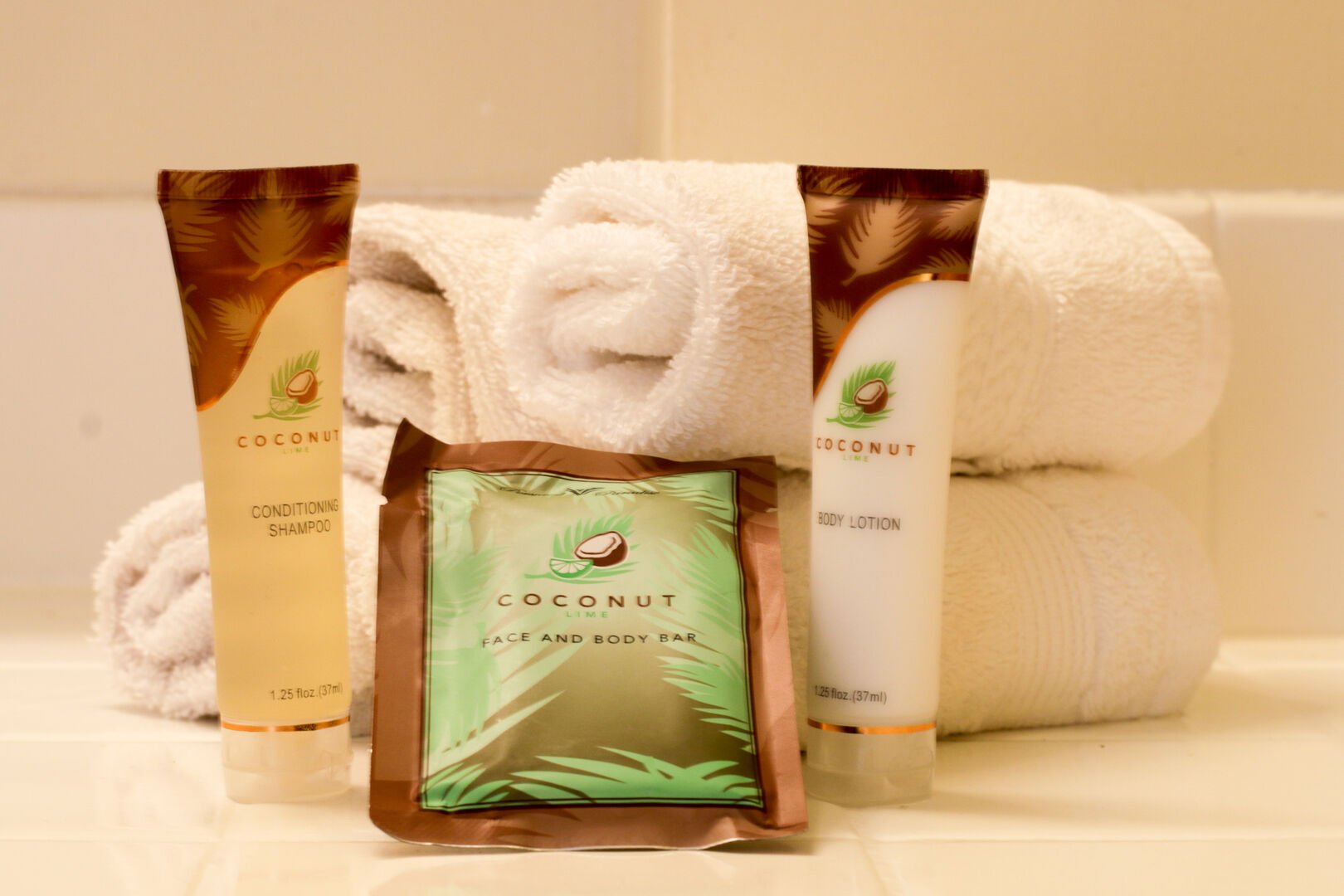 We provide starter kit toiletries and towels