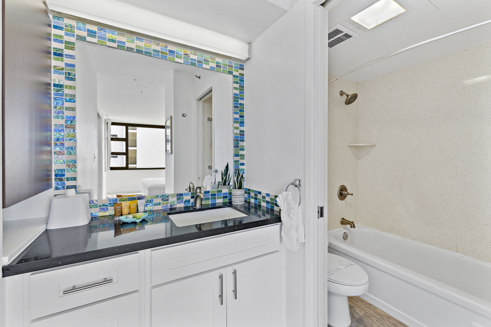 Refresh in your full bathroom with shower and tub combination!