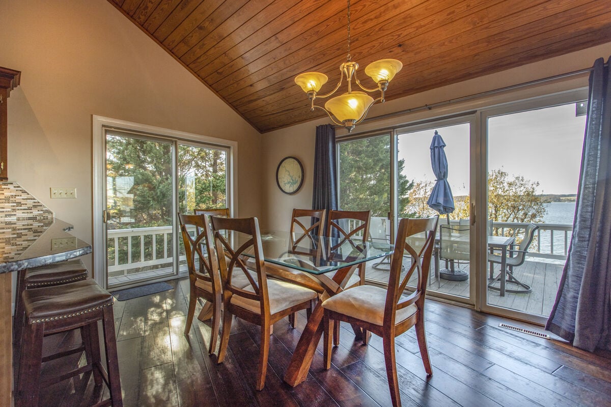 Dining Area and Kitchen in our Smith Mountain Lake House Rental