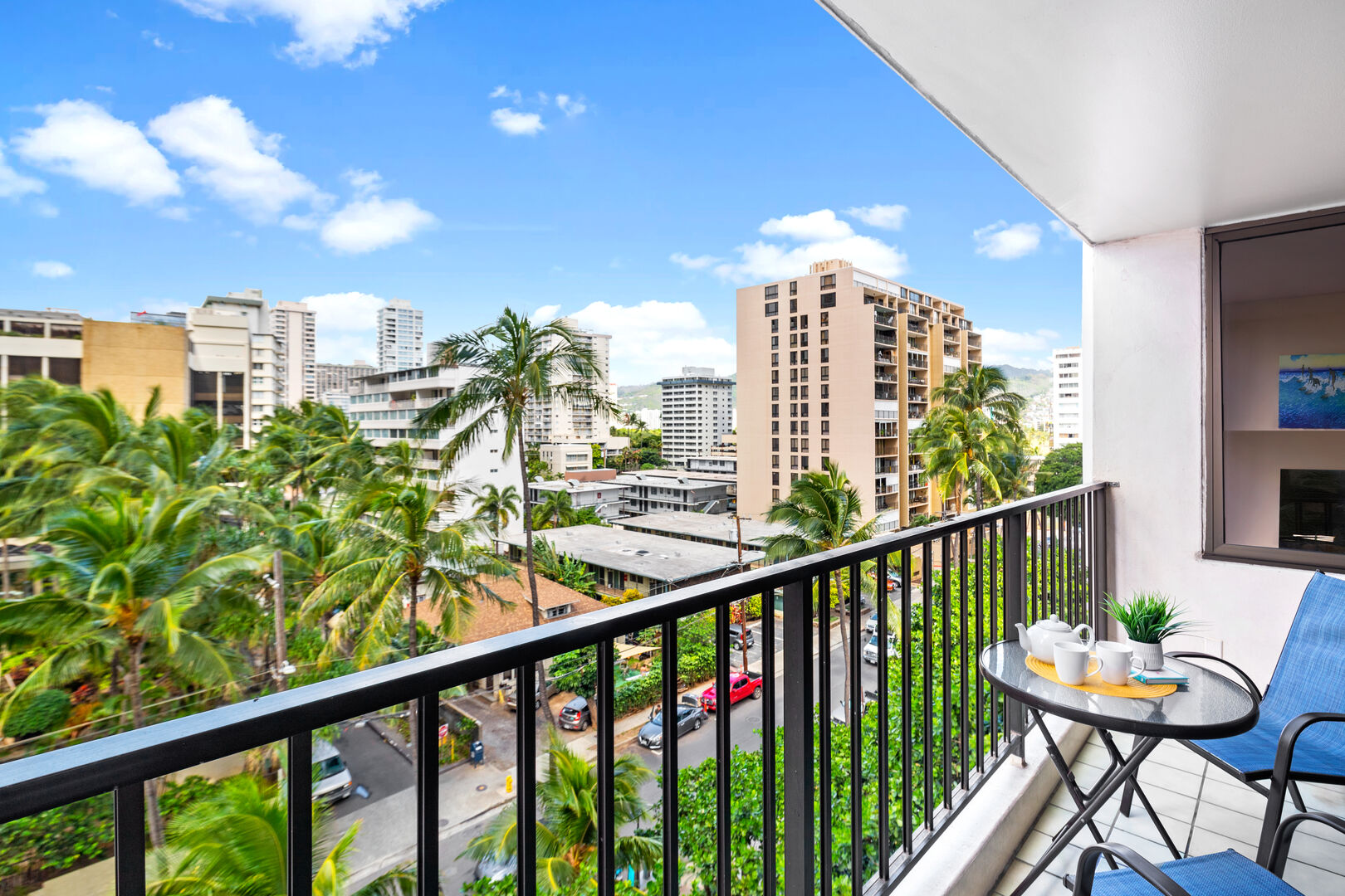 Enjoy your morning coffee on your own private lanai while looking at the beautiful view!