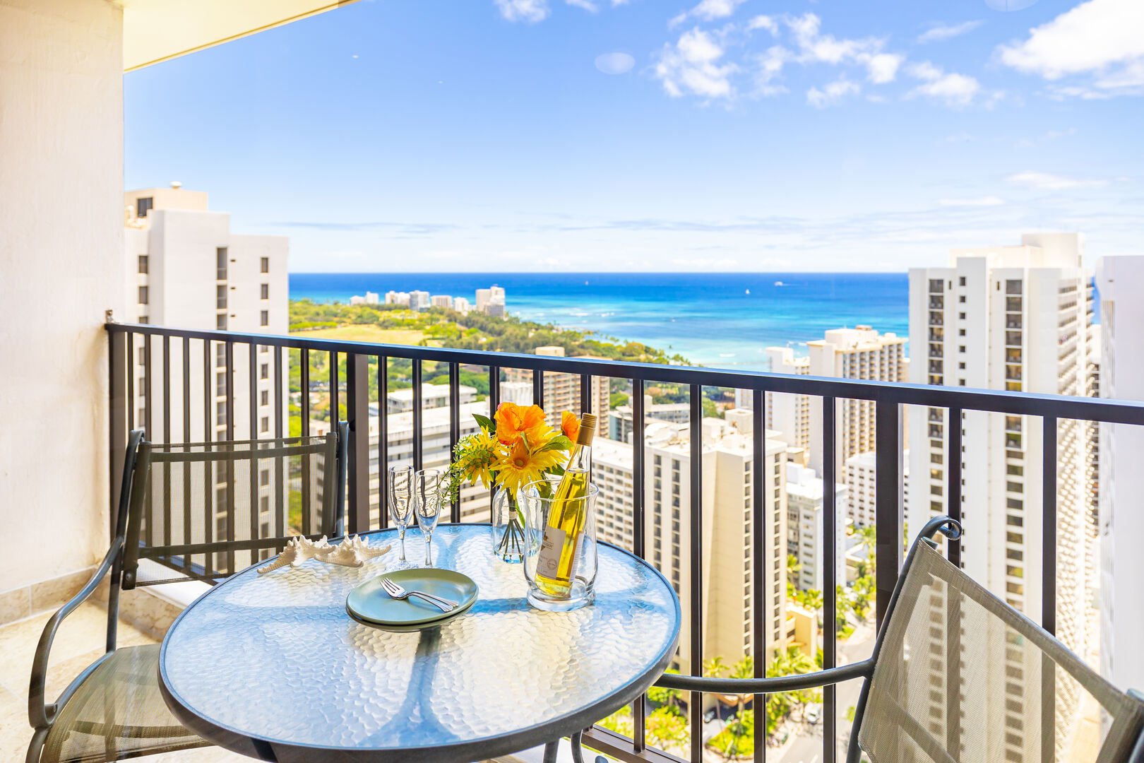 Enjoy the stunning ocean views from your balcony!