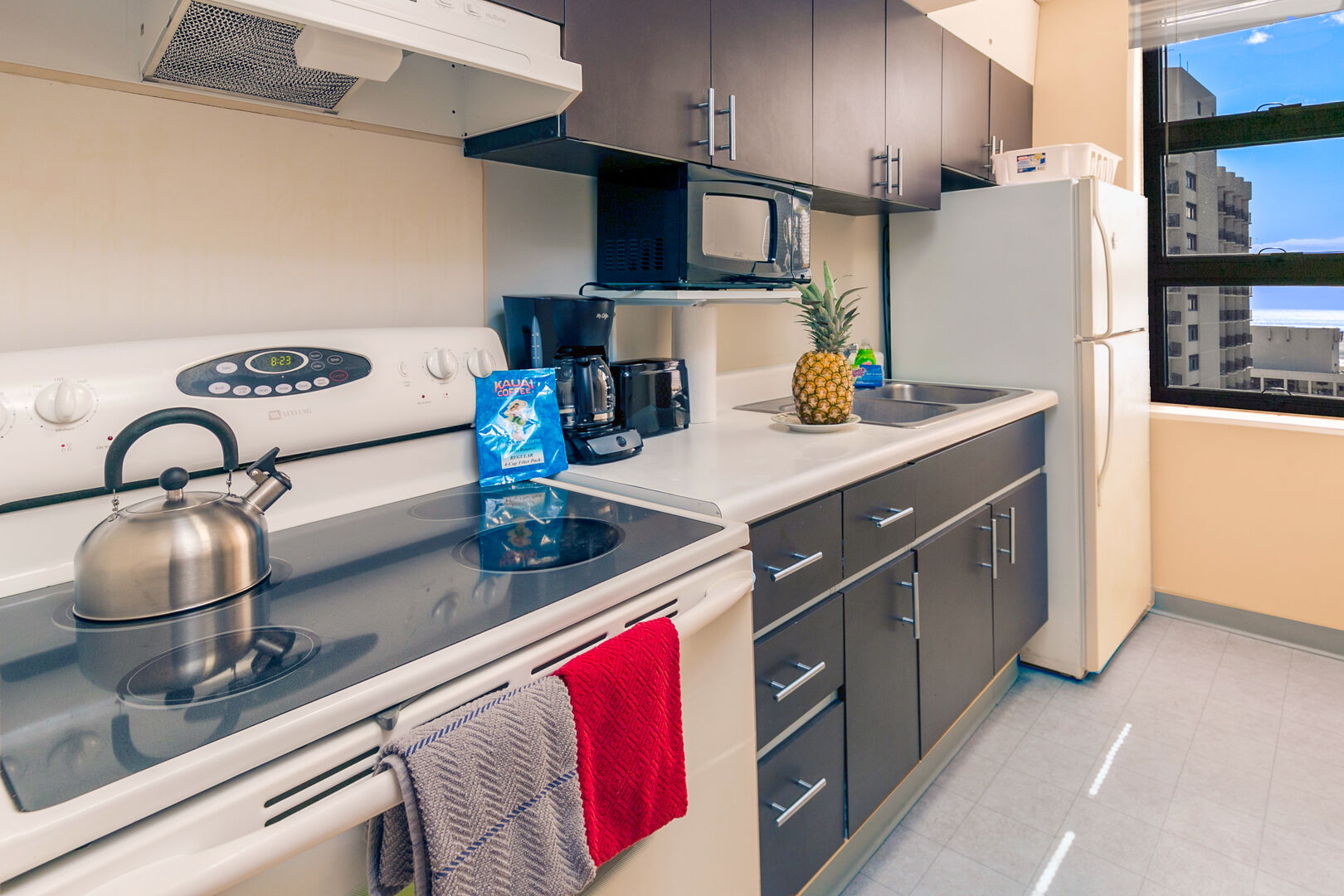 There is a fully equipped kitchen perfect for your culinary needs!