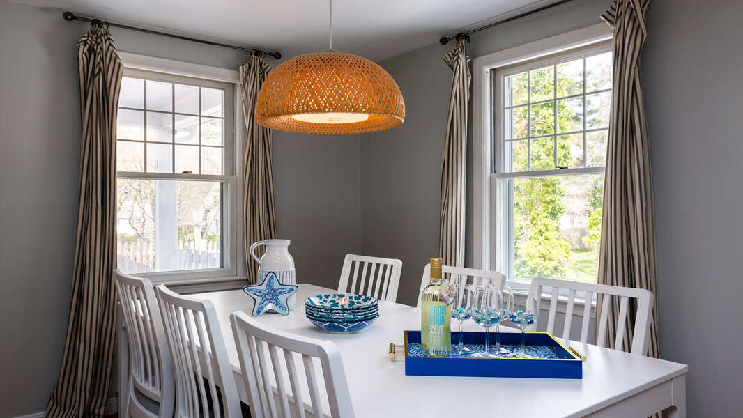 Dining room with seats for 6 - 790 Queen Anne Road Harwich- Cape Cod New England Vacation Rentals