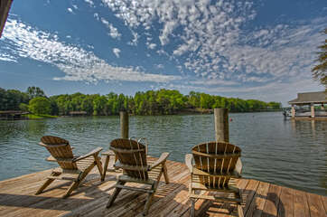 Relax on the Dock at this Smith Mountain Lake vacation house rental, Deep water