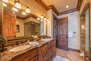 Grand Master Bath with Dual Granite Counter Sinks, Jetted Tub, Steam Shower and Water Closet