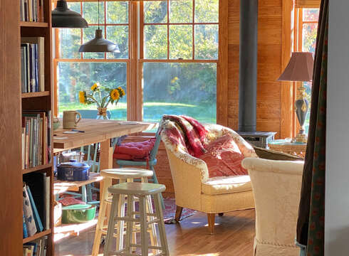 Natural light from every angle makes this space warm, airy, and cozy!