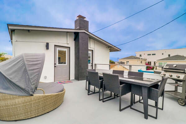 Rooftop deck of this Vacation Home in San Diego.