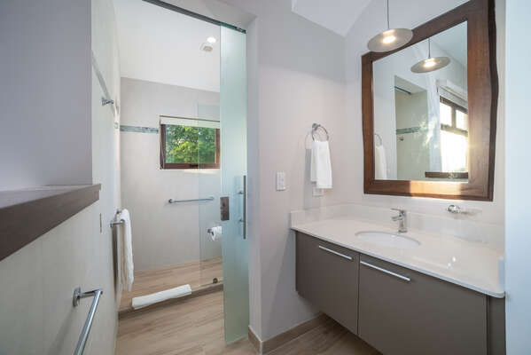 The ensuite bathroom it's like having a mini getaway just for you.