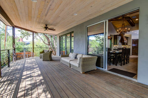 Spacious Deck off Living Room and Dining Area