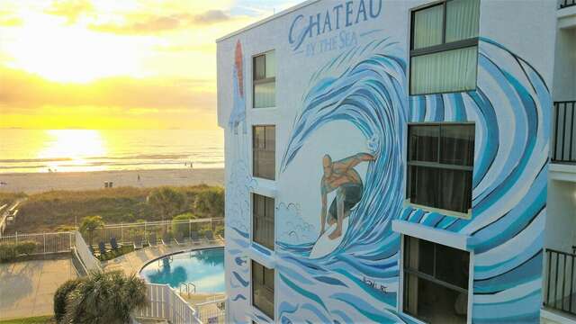 Chateau By The Sea's unique mural design exemplifies the beauty and history of Cocoa Beach.