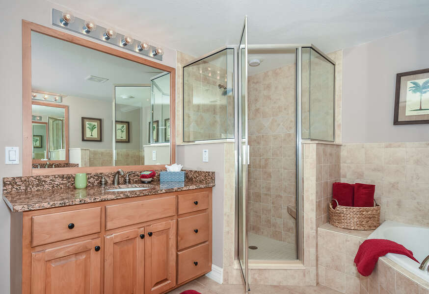 Master Bathroom with a  Walk-in shower