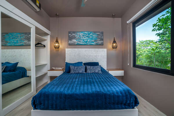 The bed is soft and spacious, giving you plenty of room to relax and unwind after a day of fun.