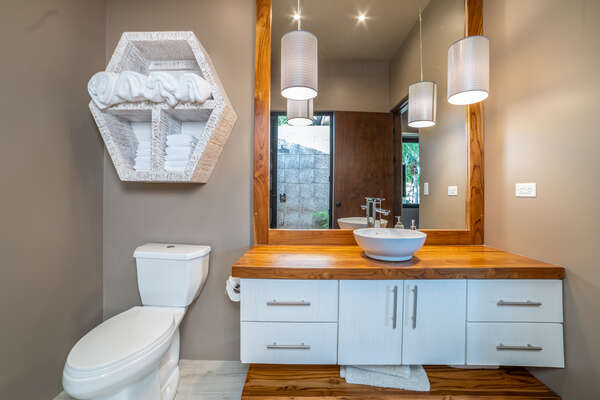 This ensuite bathroom is designed for your comfort and convenience, seamlessly connected to the beauty of the master bedroom.