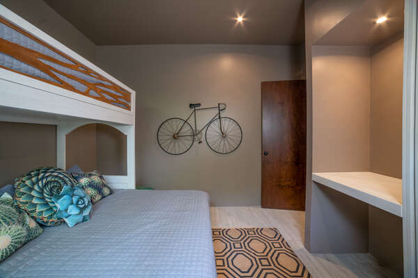 Bedroom 4: Bunks and bikes