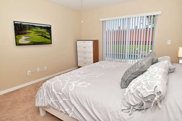 Master bedroom 1 showing wall mounted flatscreen
