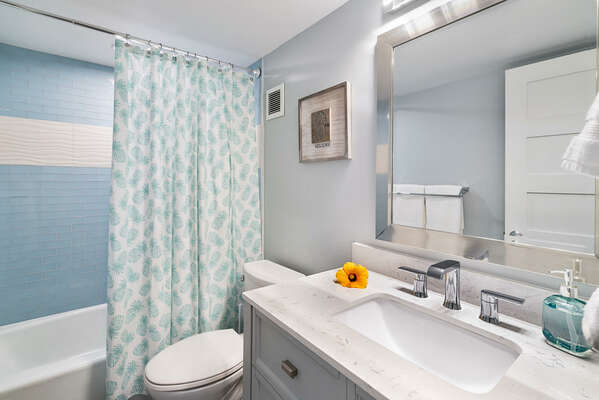 Shared Bathroom with Shower-Tub Combo