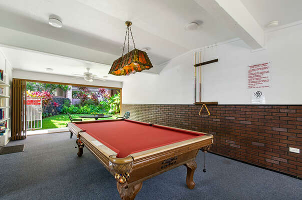 Pool Table in the White Sands Village Common Area
