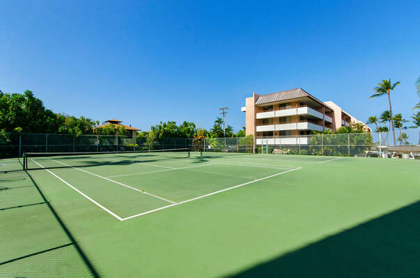 View of the White Sands Village Building and Tennis Courts