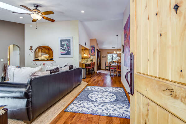 Beautiful Hardwood Floors Throughout and a Pass-Through Window from the Living Room